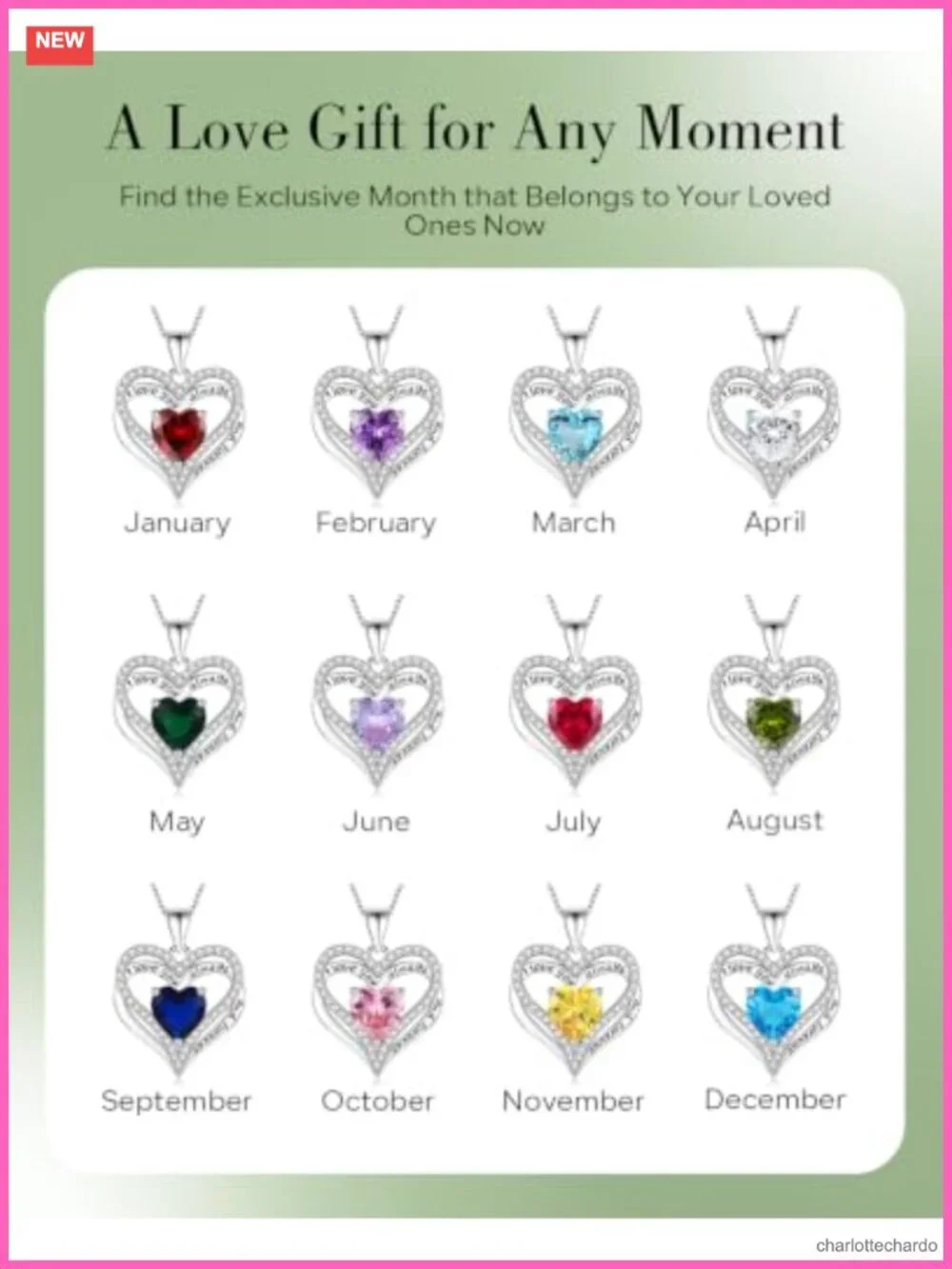 S925 Sterling Silver Heart Pendant Necklace I Love You Always Forever